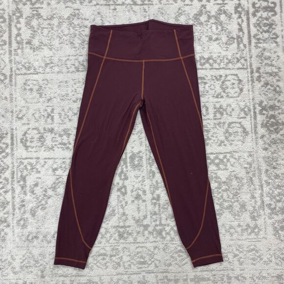 Athleta Pants - Athleta  Elation 7/8 Tight Red Casual Gym Yoga Leggings Women's Size Large